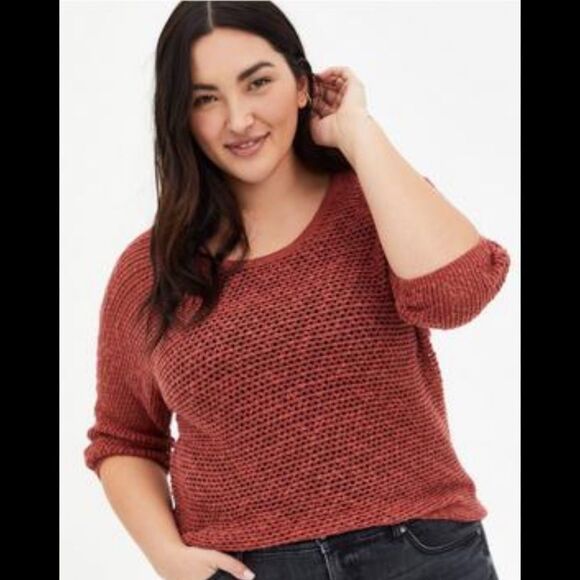 Torrid Slub Pullover Dolman Sleeve Sweater Sz 1 - Picture 1 of 9